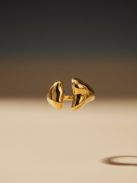 Modern Sculptural Gold Statement Ring