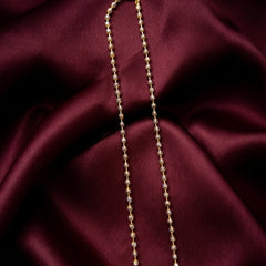 Minimal Gold Bead Chain Necklace for Women