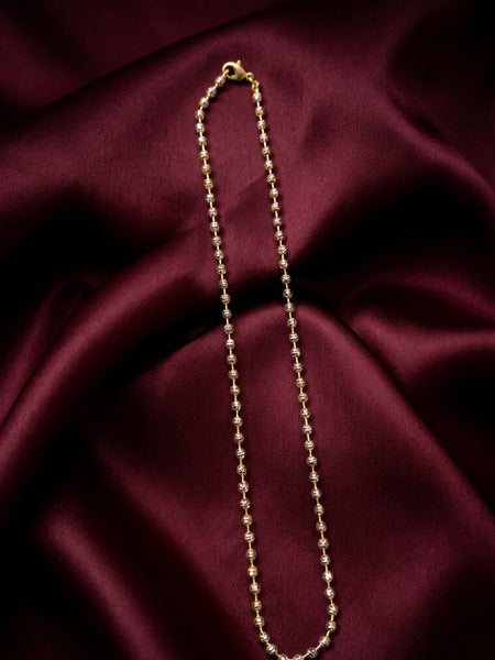 Minimal Gold Bead Chain Necklace for Women
