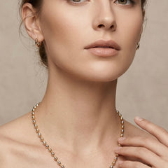 Minimal Gold Bead Chain Necklace for Women