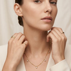 Gold Plated Stardust Celestial Drop Necklace for Women