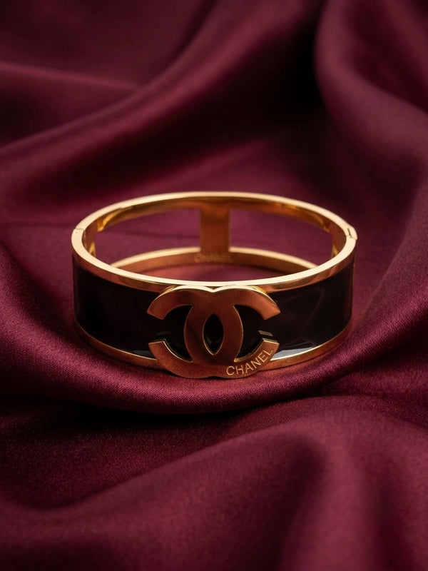 Gold Plated Luxe C Designer Kada for Women
