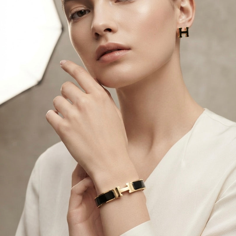 Gold Plated Luxe V Designer Kada for Women