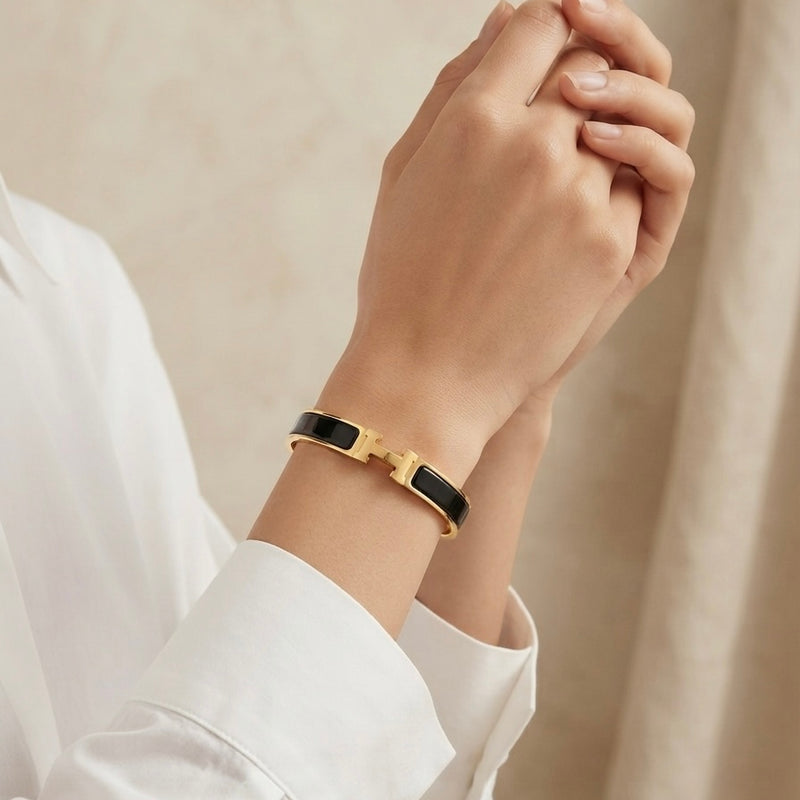 Gold Plated Luxe V Designer Kada for Women