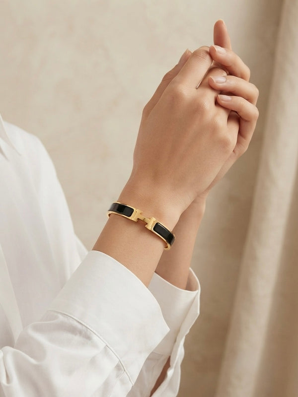 Gold Plated Luxe V Designer Kada for Women