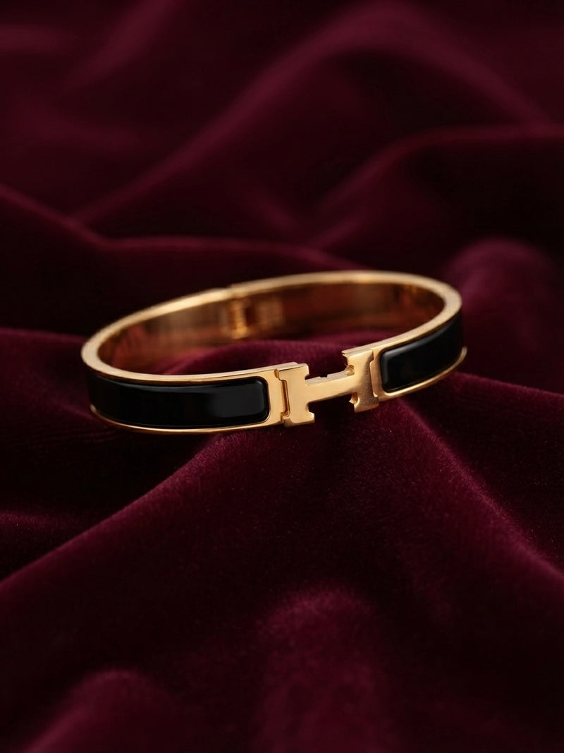 Gold Plated Luxe V Designer Kada for Women