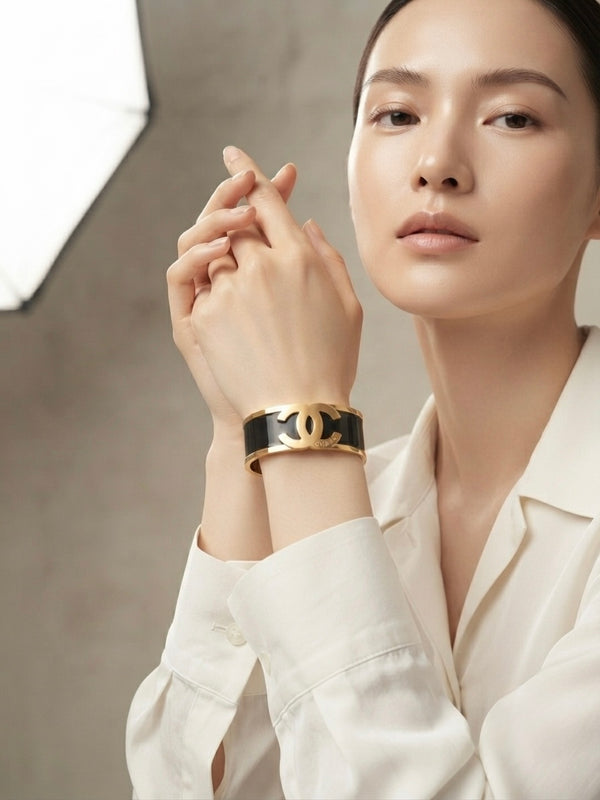 Gold Plated Luxe C Designer Kada for Women