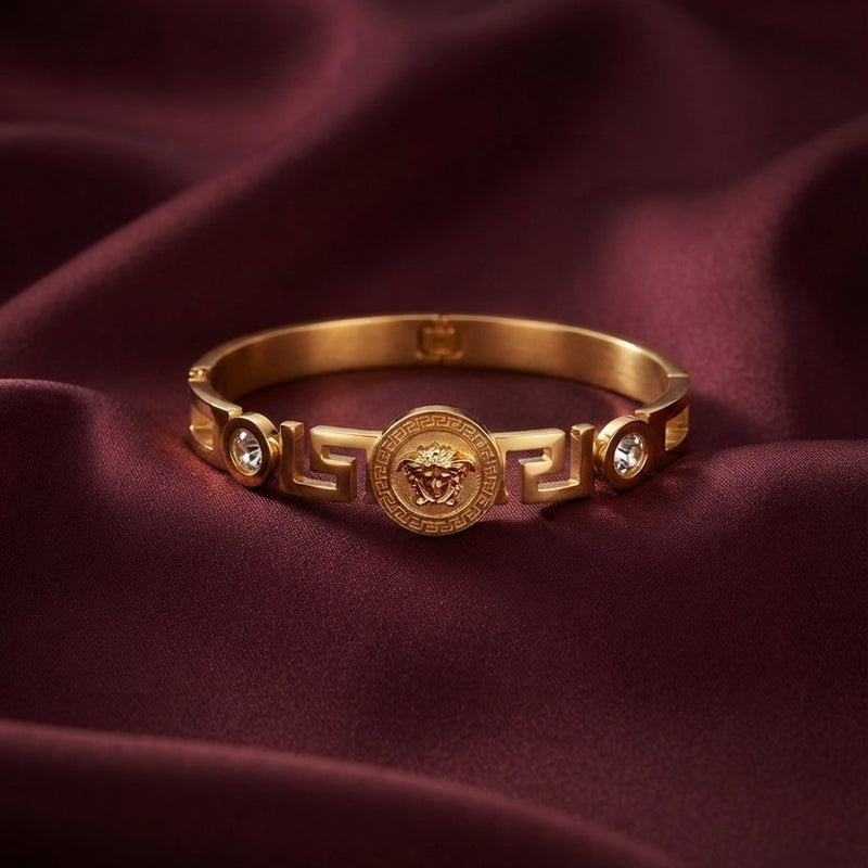 Gold Plated Luxe V Designer Kada for Women