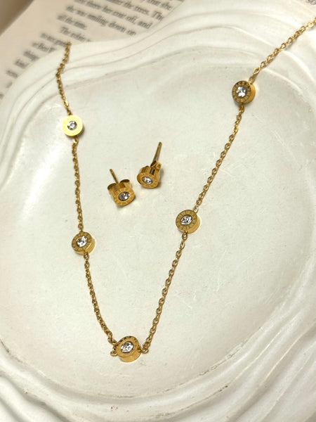 Amaura Diamond Sparkle Gold Set “Golden Shimmer & Stones”