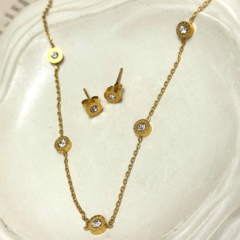 Amaura Diamond Sparkle Gold Set “Golden Shimmer & Stones”