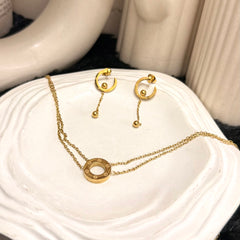 Amaura Eternal Gold Statement Set “Golden Legacy Necklace”