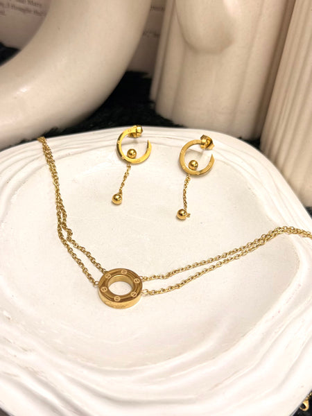 Amaura Eternal Gold Statement Set “Golden Legacy Necklace”