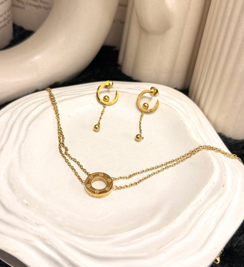 Amaura Eternal Gold Statement Set “Golden Legacy Necklace”