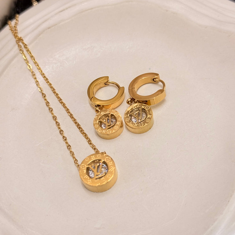 Amaura Lustrous Light Gold Set “Golden Radiance Necklace”
