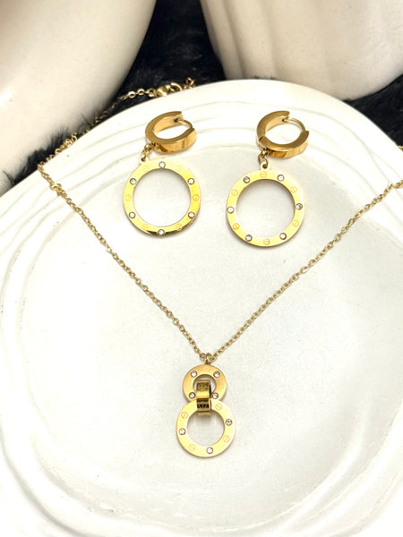 Amaura Diamond Sparkle Gold Set “Golden Shimmer & Stones”