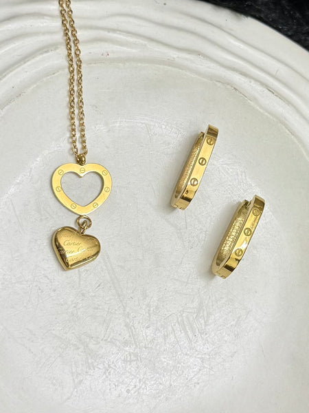 Amaura Sunshine Bold Necklace Set “Golden Bold Statement”