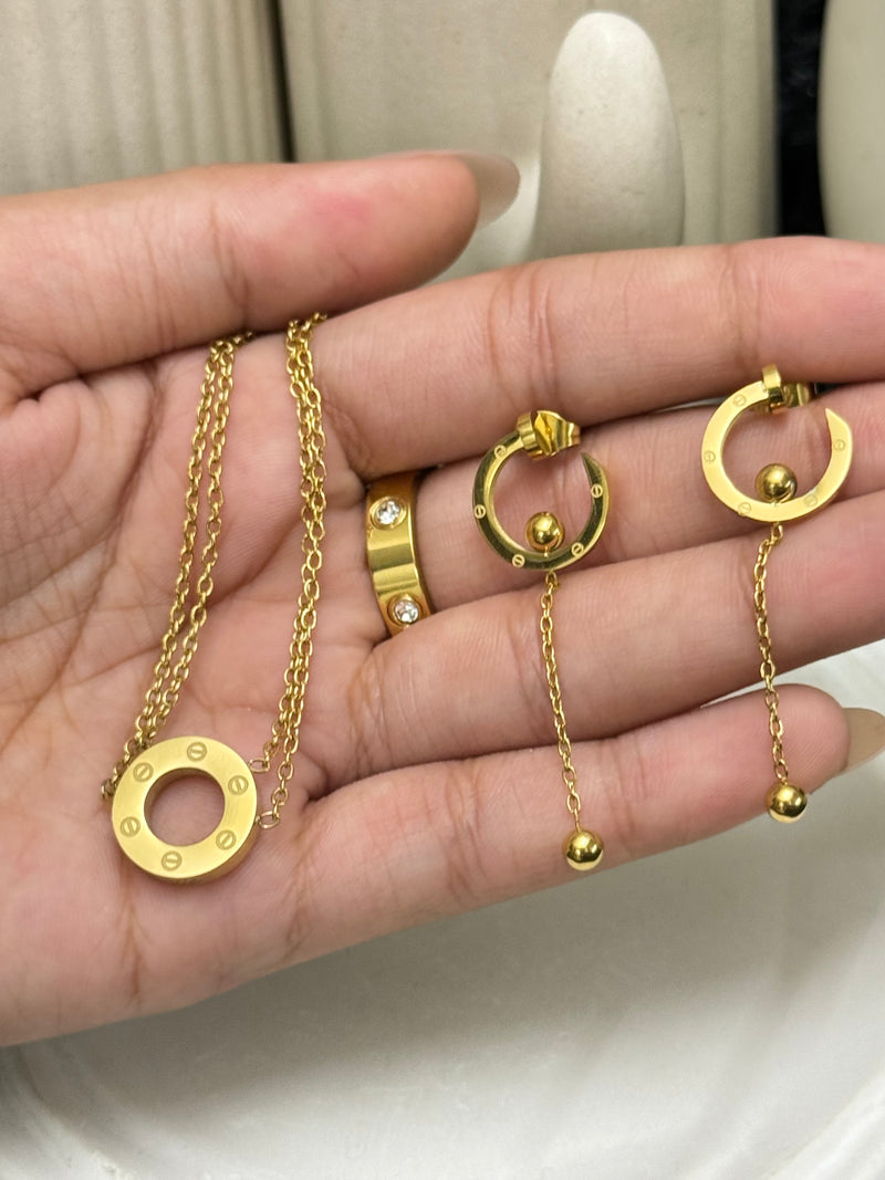 Amaura Eternal Gold Statement Set “Golden Legacy Necklace”