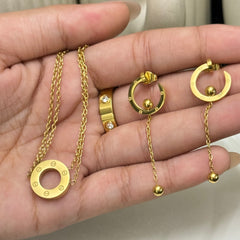 Amaura Eternal Gold Statement Set “Golden Legacy Necklace”