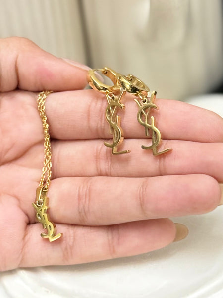 Amaura Golden Whisper Necklace Set “Soft Gold Elegance”