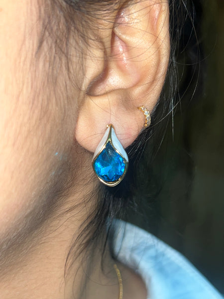 Amaura Blue Oasis Necklace Set “Azure Accent Gold Set”