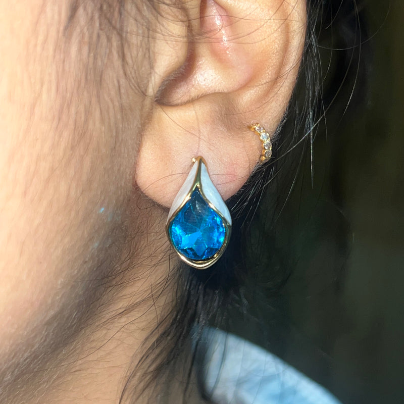 Amaura Blue Oasis Necklace Set “Azure Accent Gold Set”