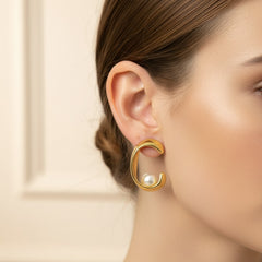 demi-fine studs earrings