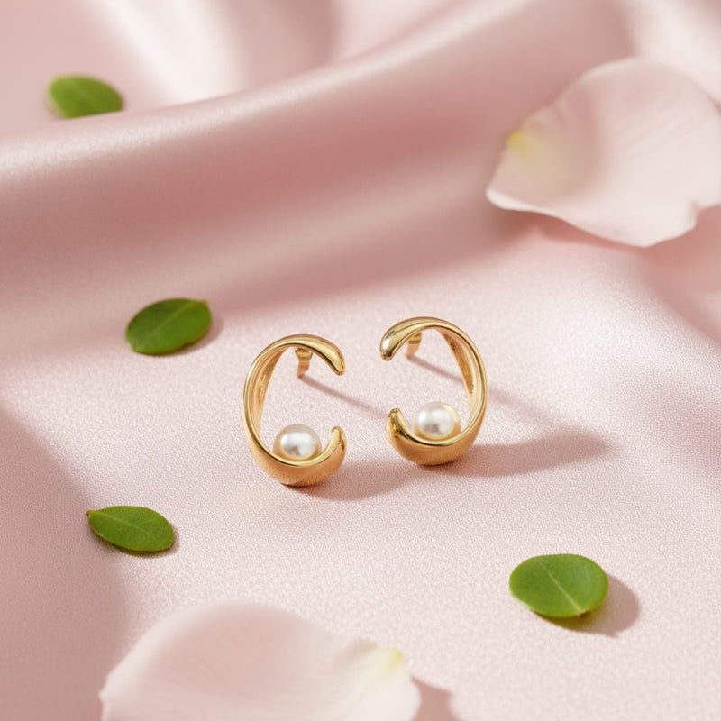 demi-fine studs earrings