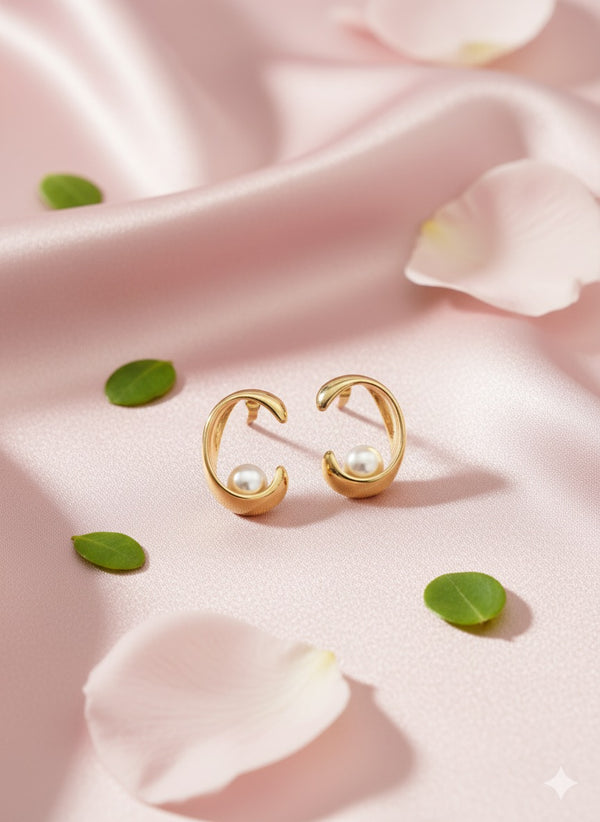 Gold-Plated Stud Earrings