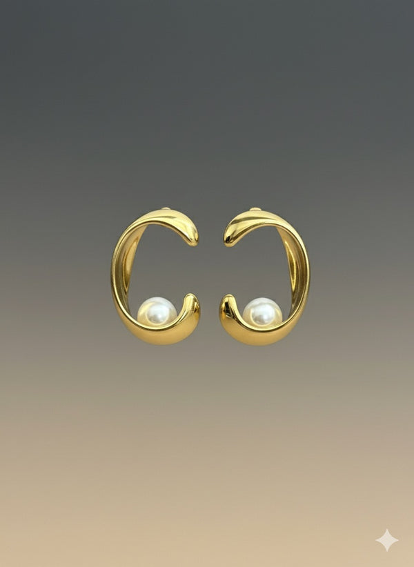 Gold-Plated Stud Earrings