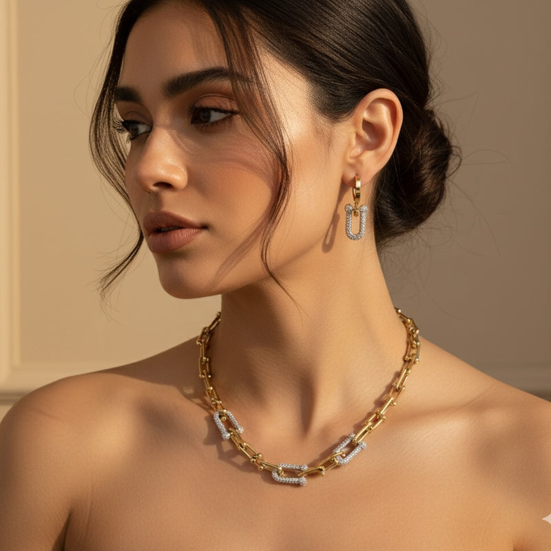 Dual-Tone Luxe Necklace Set