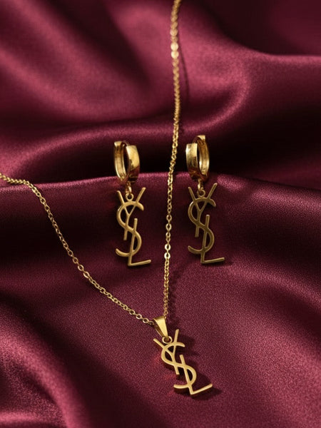 Amaura Golden Whisper Necklace Set “Soft Gold Elegance”