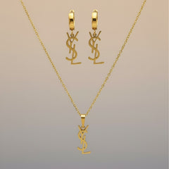 Amaura Golden Whisper Necklace Set “Soft Gold Elegance”