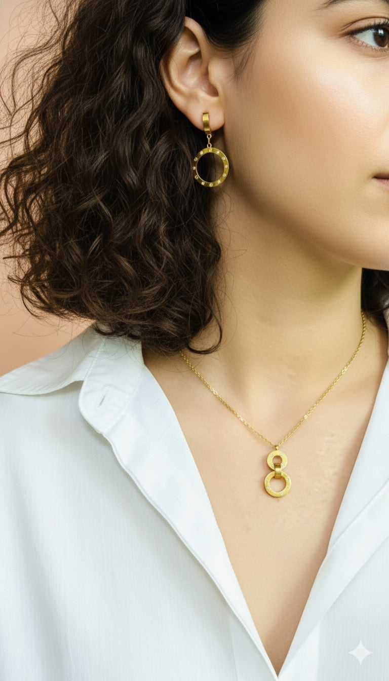 Amaura Diamond Sparkle Gold Set “Golden Shimmer & Stones”