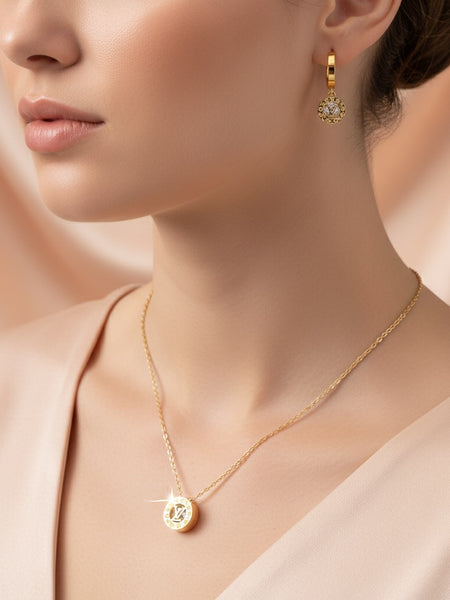 Amaura Lustrous Light Gold Set “Golden Radiance Necklace”