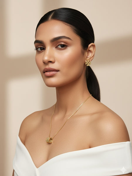 Amaura Nectar Gold Necklace Set “Liquid Gold Statement”