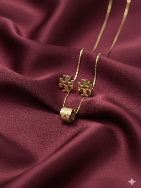 Amaura Nectar Gold Necklace Set “Liquid Gold Statement”