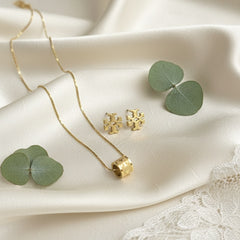 Amaura Nectar Gold Necklace Set “Liquid Gold Statement”