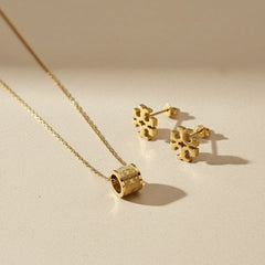 Amaura Nectar Gold Necklace Set “Liquid Gold Statement”