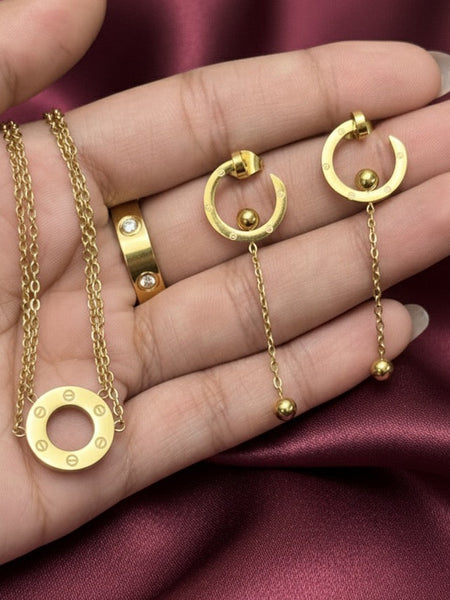 Amaura Eternal Gold Statement Set “Golden Legacy Necklace”