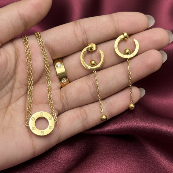 Eternal Gold Statement Necklace Set