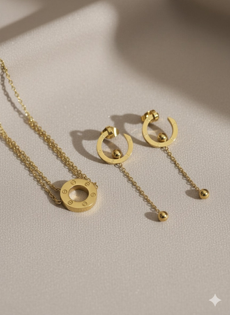 Amaura Eternal Gold Statement Set “Golden Legacy Necklace”