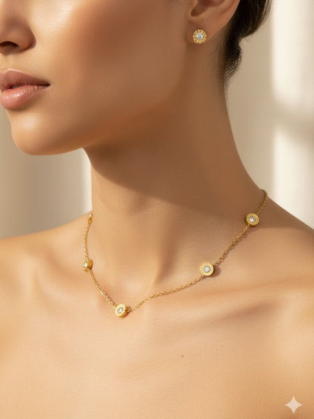 Amaura Diamond Sparkle Gold Set “Golden Shimmer & Stones”