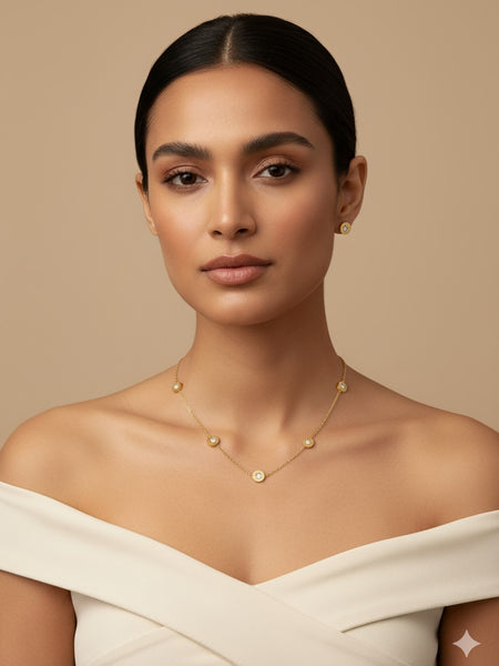 Amaura Diamond Sparkle Gold Set “Golden Shimmer & Stones”