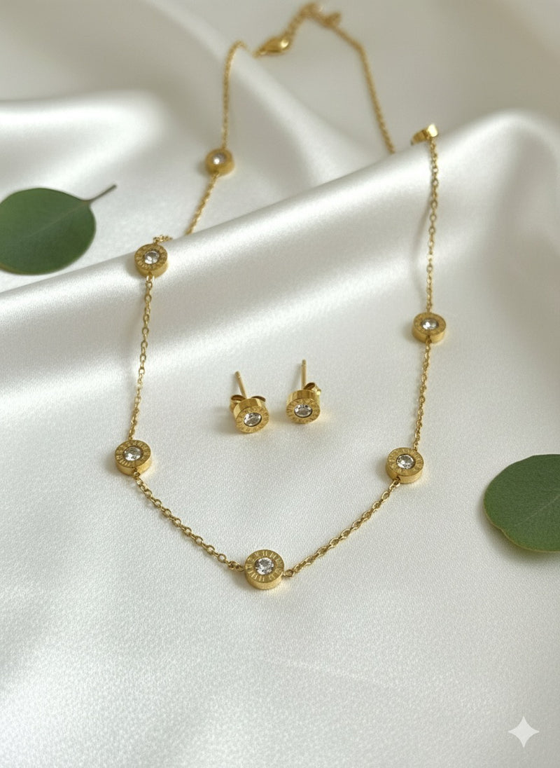 Amaura Diamond Sparkle Gold Set “Golden Shimmer & Stones”