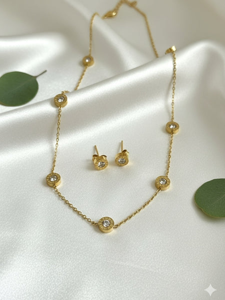 Amaura Diamond Sparkle Gold Set “Golden Shimmer & Stones”