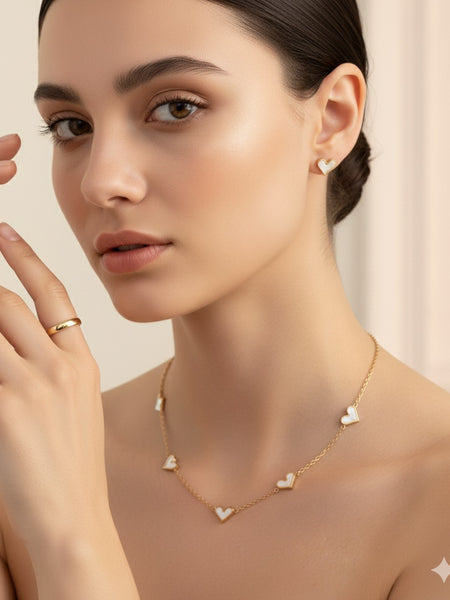 Amaura Pearlescent Gold Luxe Set “Pearl-Infused Gold Beauty”