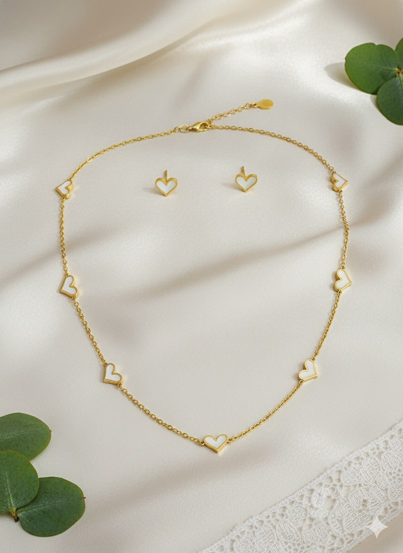 Amaura Pearlescent Gold Luxe Set “Pearl-Infused Gold Beauty”