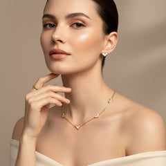 Amaura Pearlescent Gold Luxe Set “Pearl-Infused Gold Beauty”