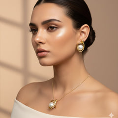 Amaura Pearlescent Gold Luxe Set “Pearl-Infused Gold Beauty”