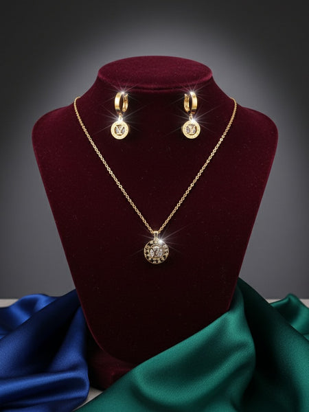 Amaura Lustrous Light Gold Set “Golden Radiance Necklace”